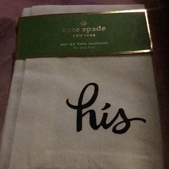 Copy - KATE SPADE HIS AND HERS CLOTH NAPKINS - Picture 3 of 3